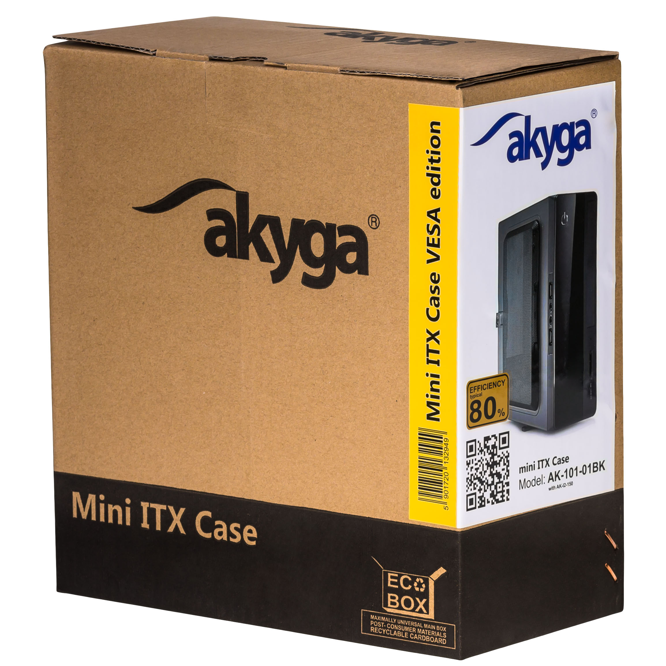 Mini ITX Case AK-100-01BK VESA + 60W power supply