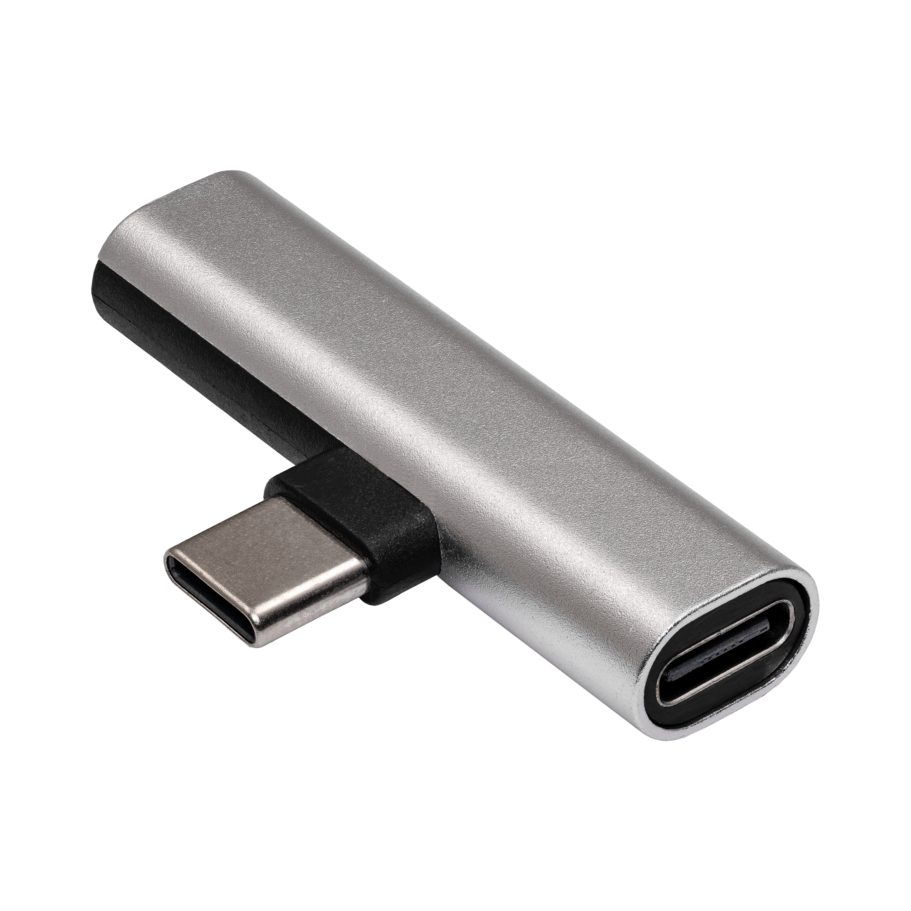 Adapter USB Typ-C - Jack 3.5 mm + USB Typ-C - czarny - 05791 - Begli