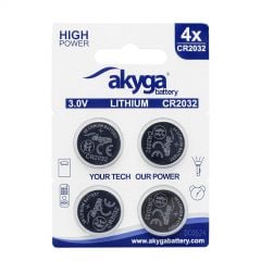 Lithum battery CR2032 Akyga AKY2100 3V / 210mAh 4pcs