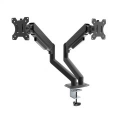 Dual Gas Spring Monitor Arm AK-MB-06 Double Desk Mount VESA 75x75mm / 100x100mm 15-32"