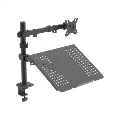 Monitor Arm with Laptop Table AK-MB-04 VESA 75x75mm / 100x100mm 15-32"