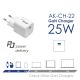 Additional image USB Charger AK-CH-22 USB-C PD 5-12V / max. 3A 25W Quick Charge 3.0 GaN