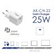 Additional image USB Charger AK-CH-22 USB-C PD 5-12V / max. 3A 25W Quick Charge 3.0 GaN